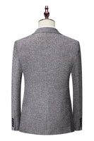 Laden Sie das Bild in den Galerie-Viewer, Grauer Einreihe Eingekerbtes 3-Teiliger Herrenanzug