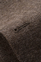 Laden Sie das Bild in den Galerie-Viewer, Braun 3-Teiliger Einreihe Herrenanzug Slim Fit Trauzeugenanzug