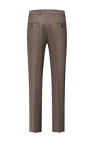 Laden Sie das Bild in den Galerie-Viewer, Braun 3-Teiliger Einreihe Herrenanzug Slim Fit Trauzeugenanzug