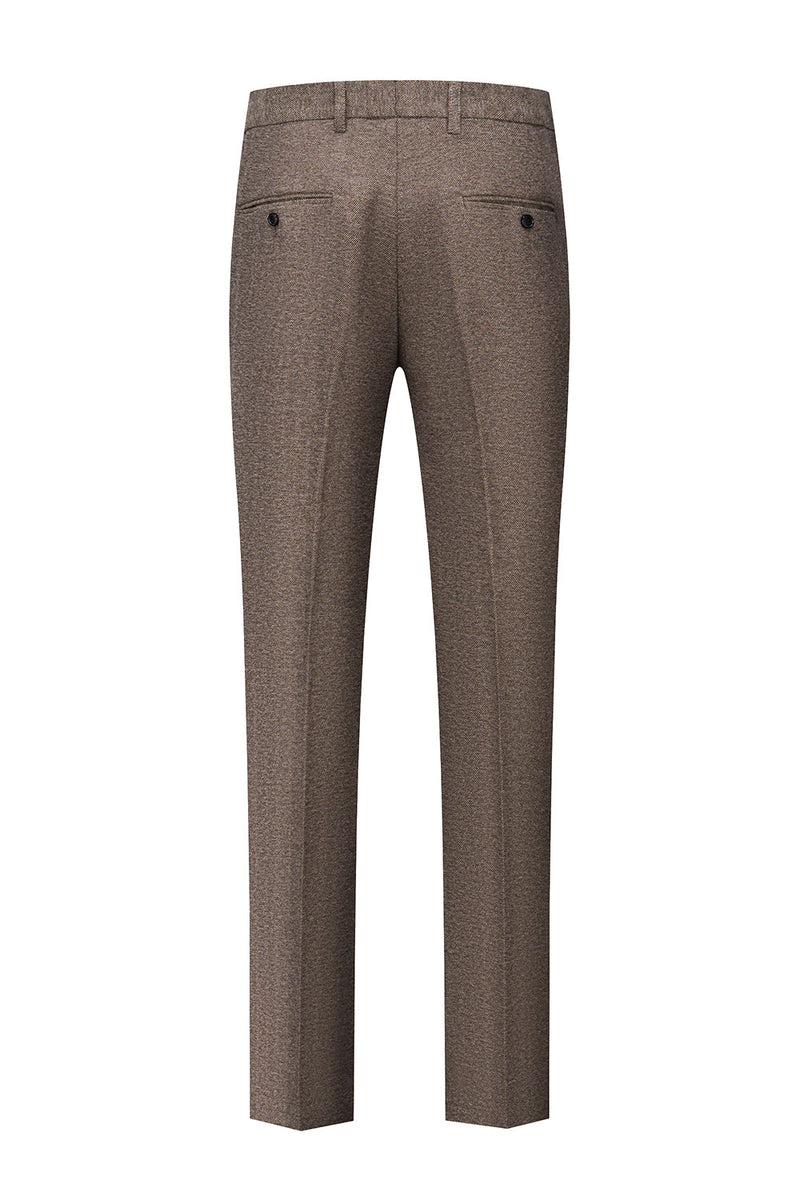 Laden Sie das Bild in den Galerie-Viewer, Braun 3-Teiliger Einreihe Herrenanzug Slim Fit Trauzeugenanzug