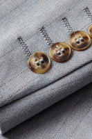 Laden Sie das Bild in den Galerie-Viewer, Einfaches Graues Gekerbtes Revers Einreihe 3-Teiliger Herrenanzug