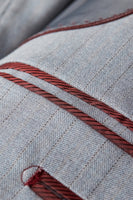 Laden Sie das Bild in den Galerie-Viewer, Einfaches Graues Gekerbtes Revers Einreihe 3-Teiliger Herrenanzug