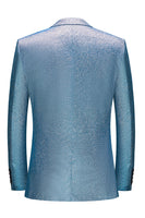 Laden Sie das Bild in den Galerie-Viewer, Glitzernder Königsblauer Spitzrevers Einreihiger 2-Teiliger Herren Ballanzug