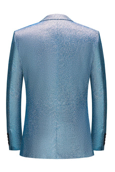 Glitzernder Königsblauer Spitzrevers Einreihiger 2-Teiliger Herren Ballanzug