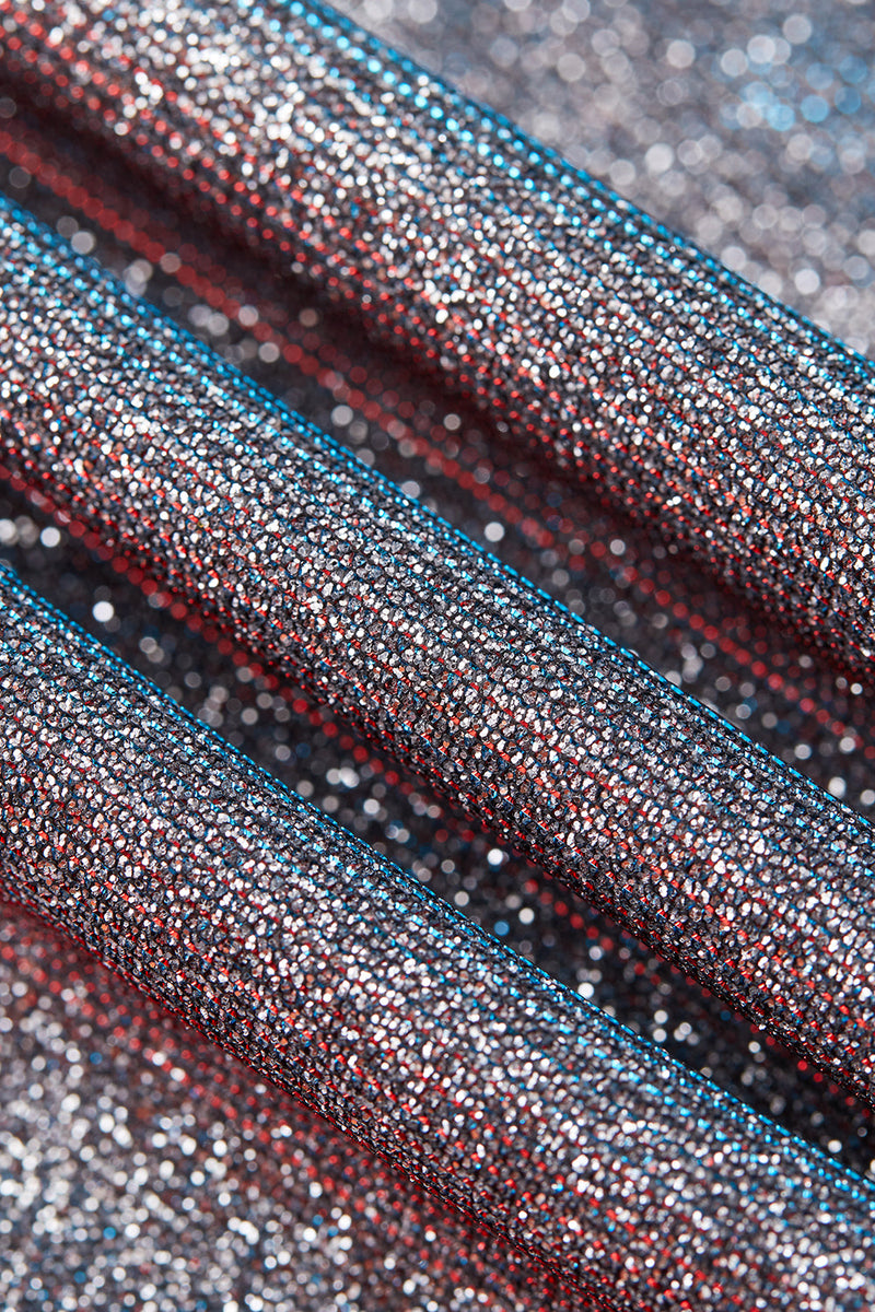 Laden Sie das Bild in den Galerie-Viewer, Glitzernder Königsblauer Spitzrevers Einreihiger 2-Teiliger Herren Ballanzug