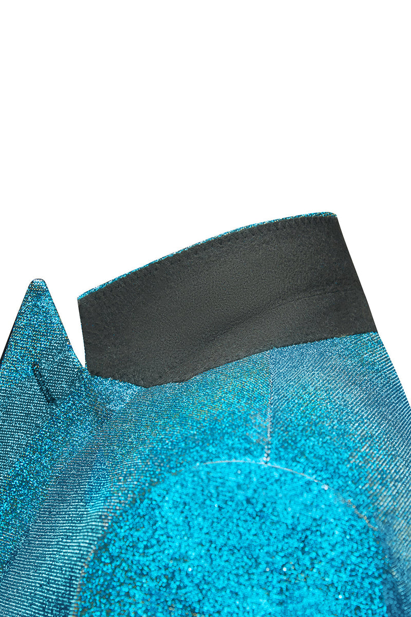 Laden Sie das Bild in den Galerie-Viewer, Glitzernder Königsblauer Spitzrevers Einreihiger 2-Teiliger Herren Ballanzug