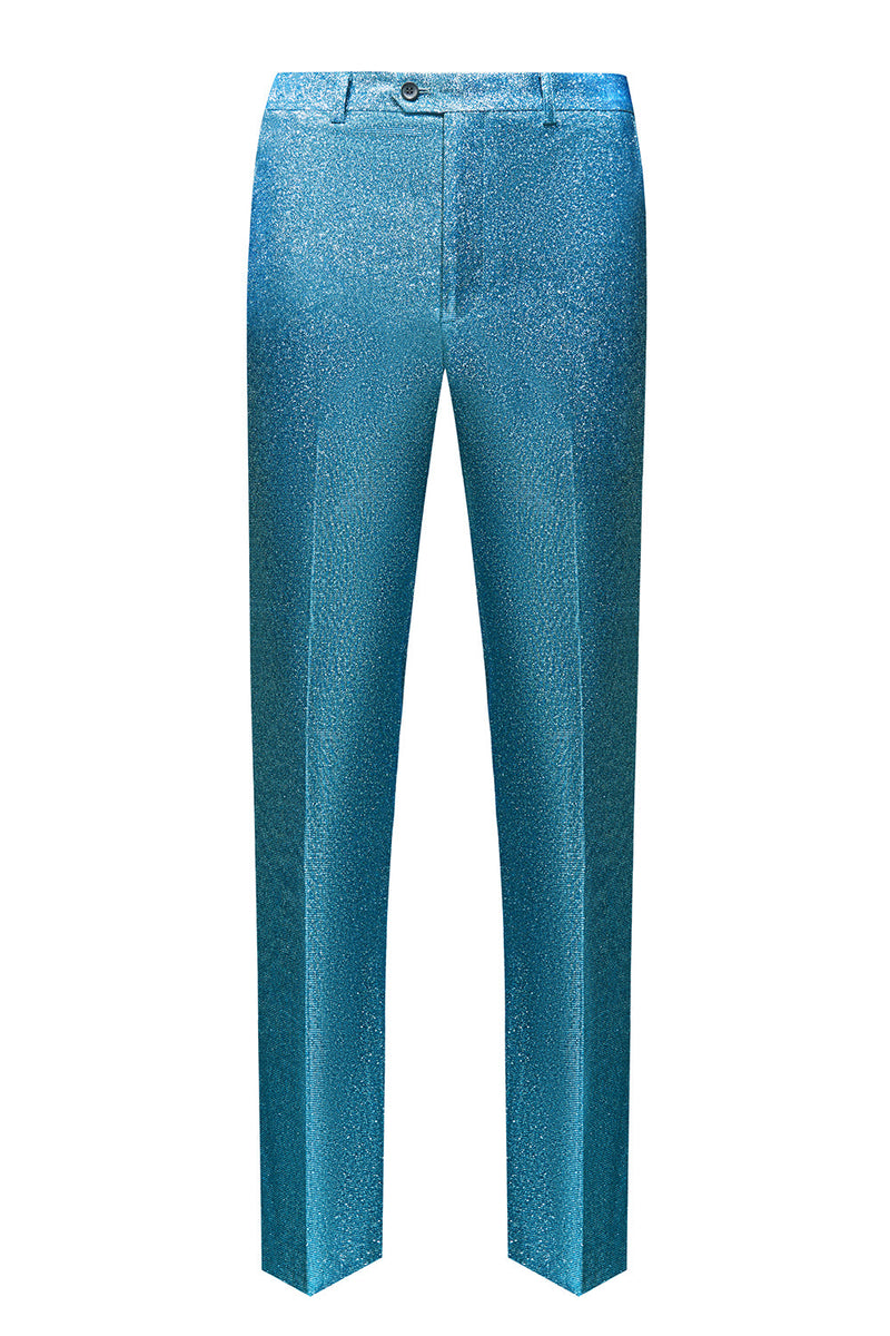 Laden Sie das Bild in den Galerie-Viewer, Glitzernder Königsblauer Spitzrevers Einreihiger 2-Teiliger Herren Ballanzug