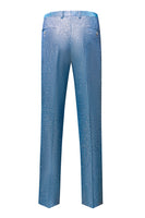 Laden Sie das Bild in den Galerie-Viewer, Glitzernder Königsblauer Spitzrevers Einreihiger 2-Teiliger Herren Ballanzug