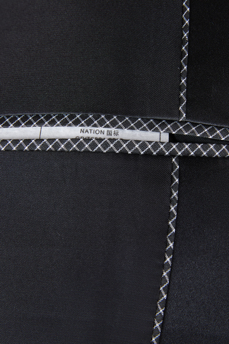 Laden Sie das Bild in den Galerie-Viewer, Dunkles Marineblau Schal Revers Ein-Knopf 2-Teiliger Herrenanzug