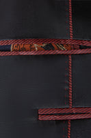 Laden Sie das Bild in den Galerie-Viewer, Brauner Schalrevers Ein-Knopf Jacquard Herren 2-Teiliger Abendanzug