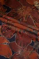 Laden Sie das Bild in den Galerie-Viewer, Brauner Schalrevers Ein-Knopf Jacquard Herren 2-Teiliger Abendanzug