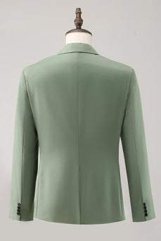 Graugrün 2-Teiliger Einreihige Herren Ballanzug mit Spitzrevers