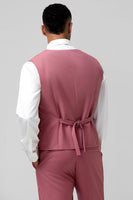 Laden Sie das Bild in den Galerie-Viewer, Korallenfarbene Einreihige 3-Teiliger Herren Ballanzug mit gekerbtem Revers