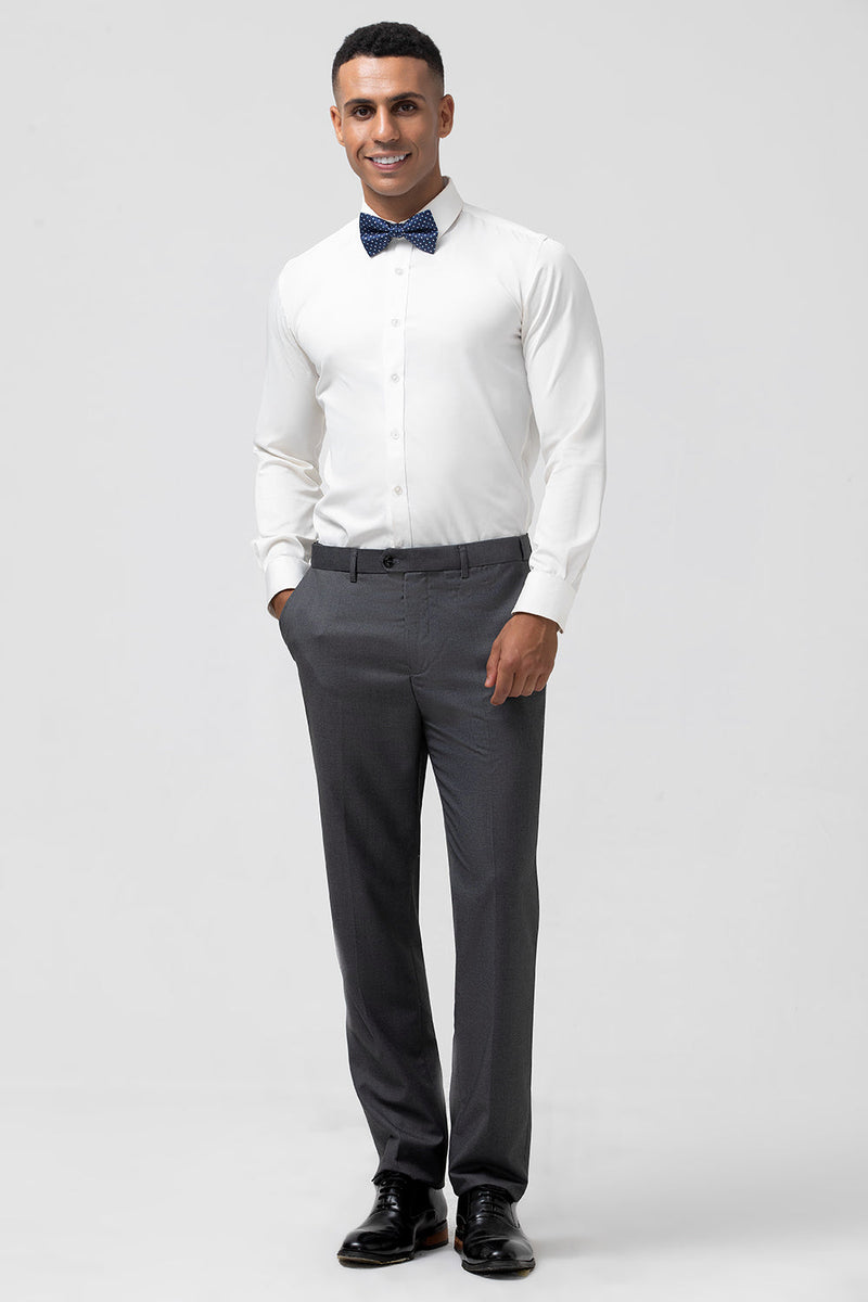 Laden Sie das Bild in den Galerie-Viewer, Grauer Schalwasch 2-Teiliger Herren Hochzeitsanzug mit einem Knopf