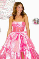 Laden Sie das Bild in den Galerie-Viewer, Fushsie A-Line Korsett Langes Abendkleid mit Bogen