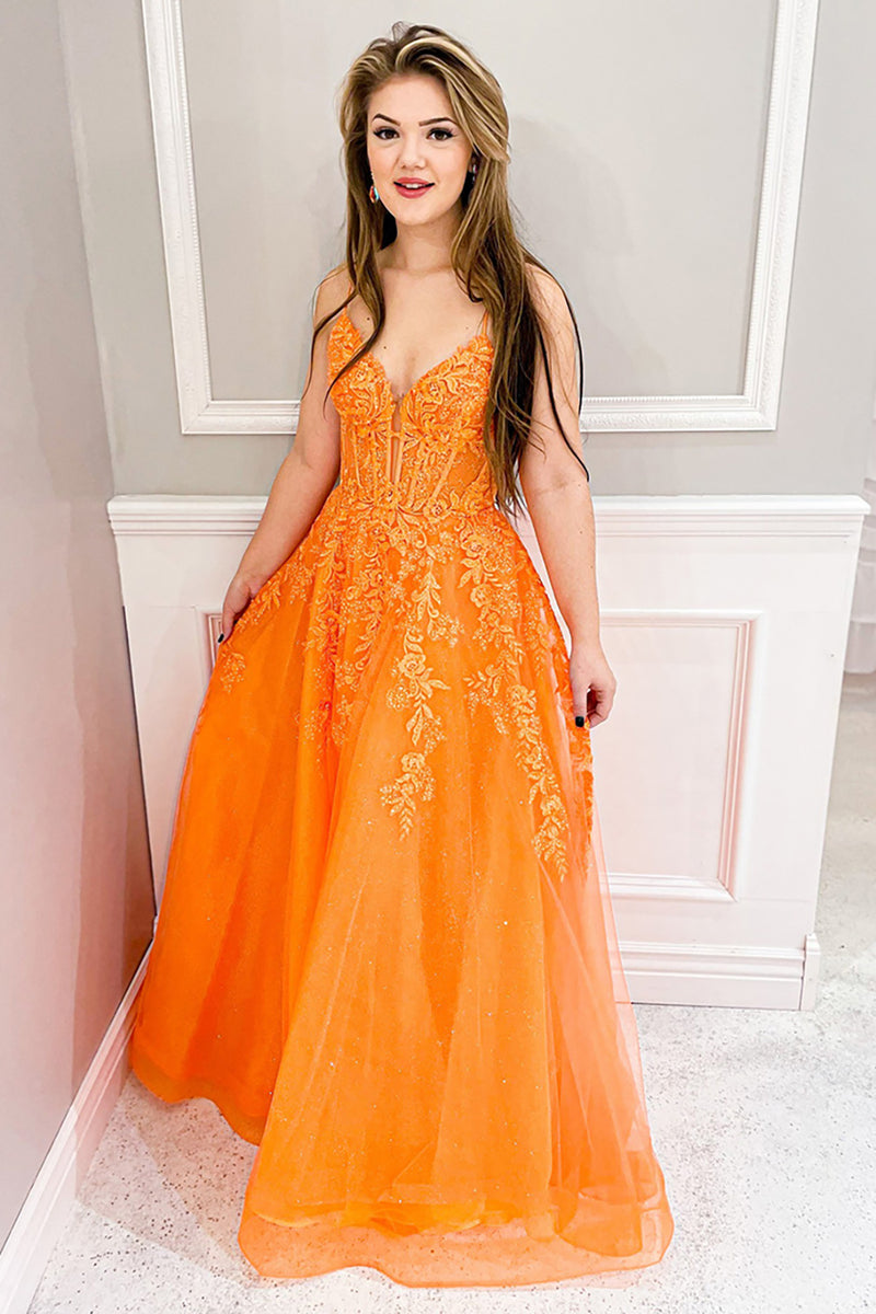 Laden Sie das Bild in den Galerie-Viewer, Glitzer Smaragdgrün Korsett Blumen Spaghettiträger Langes Abendkleid