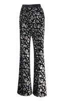 Laden Sie das Bild in den Galerie-Viewer, Glitzer Schwarz 2-teiliges Pailletten Damen-Abendanzug mit Schärpe