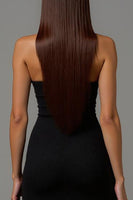 Laden Sie das Bild in den Galerie-Viewer, Schwarz Etuikleid V Ausschnitt 3D Blumen Lang Abendkleid mit Spitze