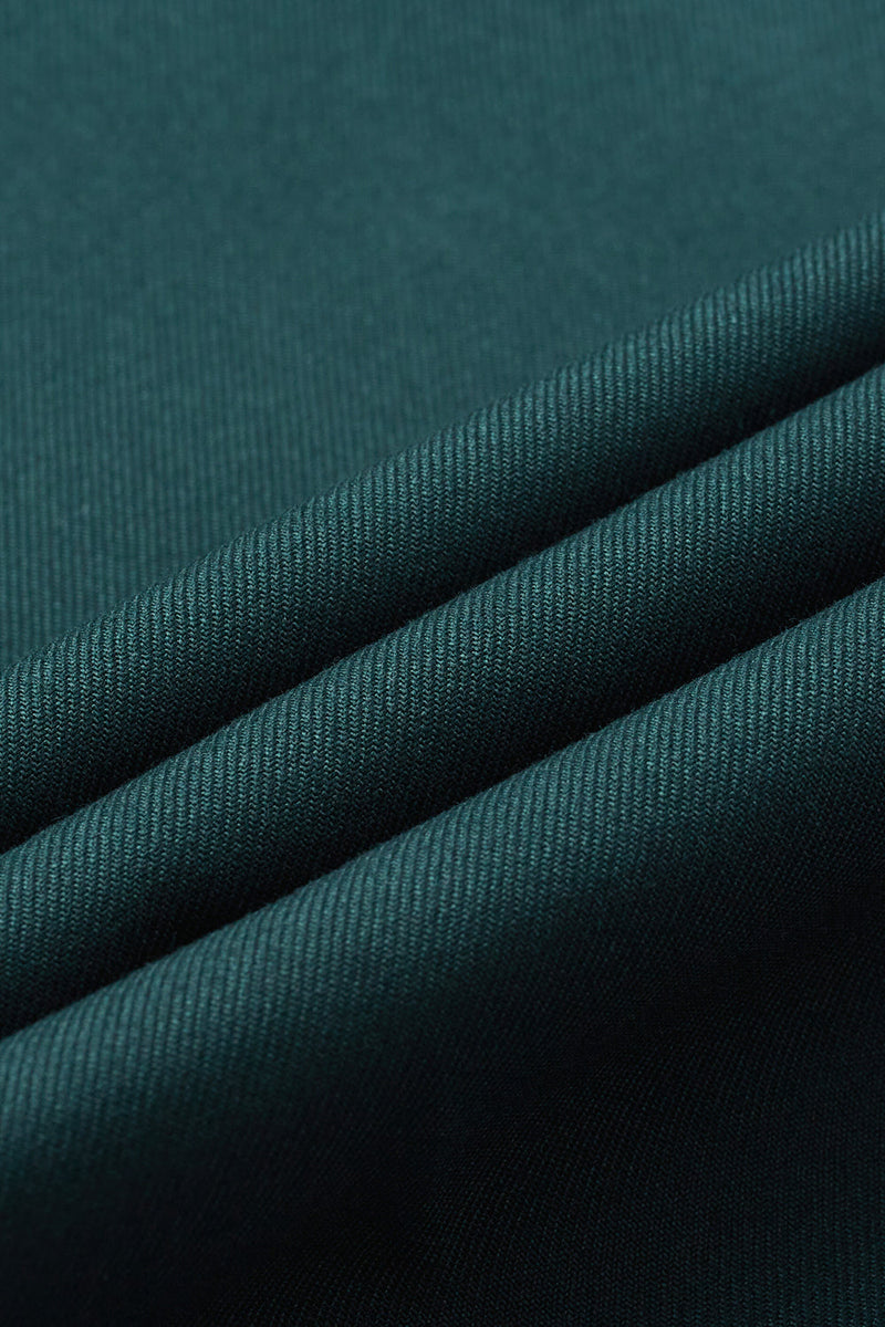 Laden Sie das Bild in den Galerie-Viewer, Slim Fit Dunkelgrüne Gekerbtem Revers 2-Teiliger Abendanzug für Herren