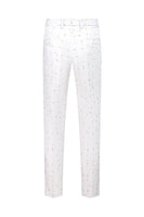 Laden Sie das Bild in den Galerie-Viewer, Weißer Karierter Zweireihiger Eingekerbtes 2-Teiliger Abschlussballanzug für Herren