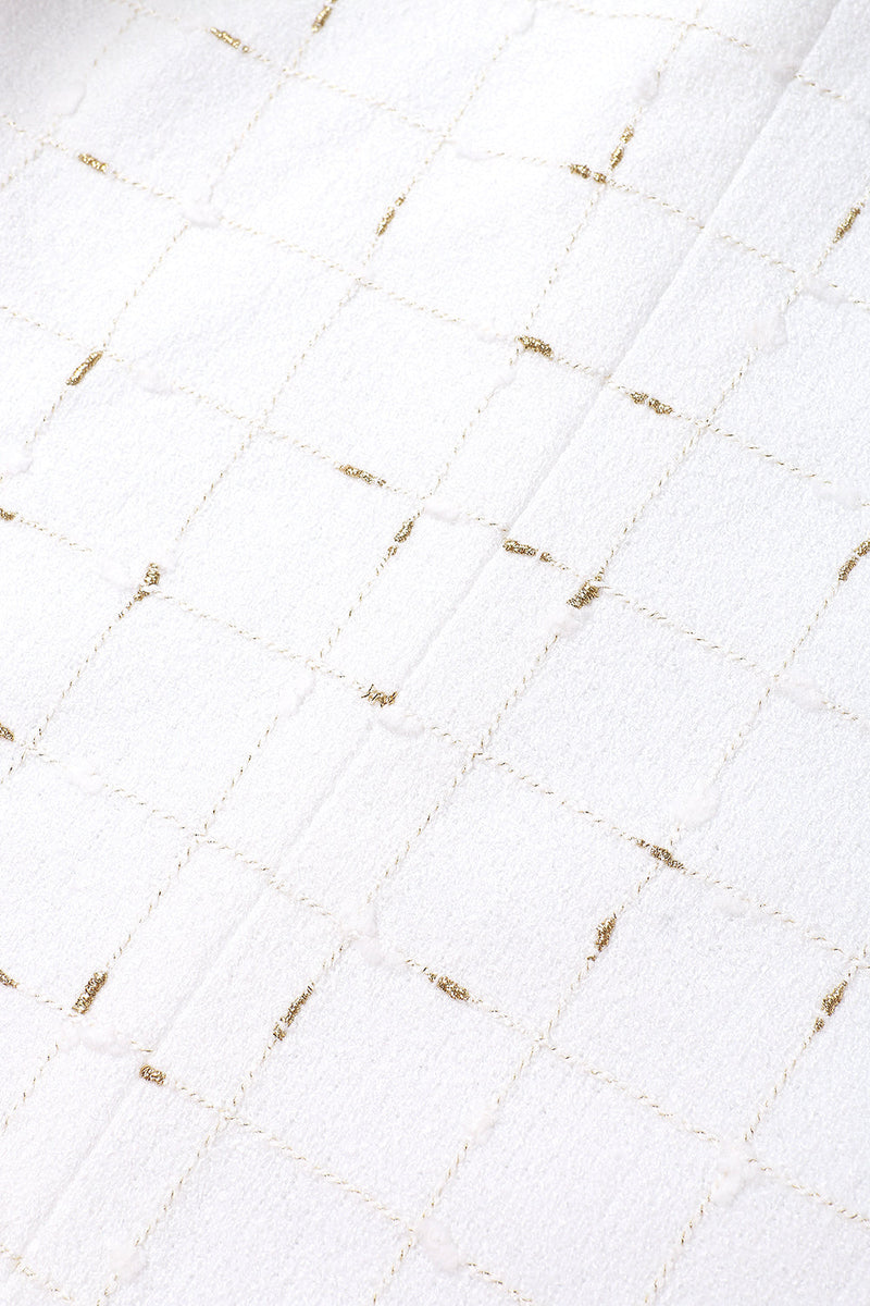 Laden Sie das Bild in den Galerie-Viewer, Weißer Karierter Zweireihiger Eingekerbtes 2-Teiliger Abschlussballanzug für Herren