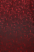 Laden Sie das Bild in den Galerie-Viewer, Burgund Jacquard Schal Revers Ein-Knopf 2-Teiliger Herren Ballanzug