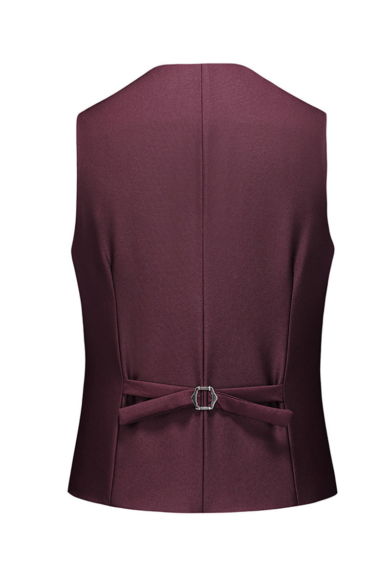 Laden Sie das Bild in den Galerie-Viewer, Schwarze Gekerbtes Revers 3-Teiliger mit zwei Knöpfen Herren Ballanzug