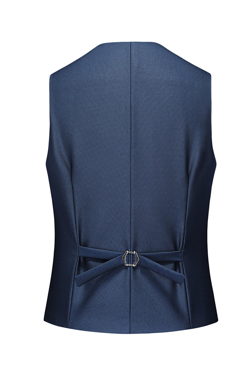 Laden Sie das Bild in den Galerie-Viewer, Schwarze Gekerbtes Revers 3-Teiliger mit zwei Knöpfen Herren Ballanzug