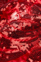 Laden Sie das Bild in den Galerie-Viewer, Glitzer Rote Schal Revers Pailletten Herren Smokingblazer