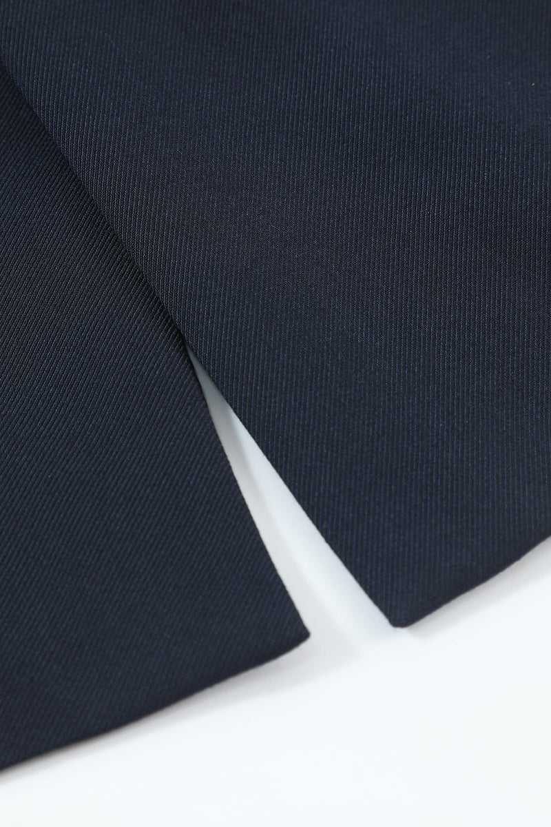 Laden Sie das Bild in den Galerie-Viewer, Marine 2-Teiliger Spitzenrevers Zweireihiger Herrenanzug