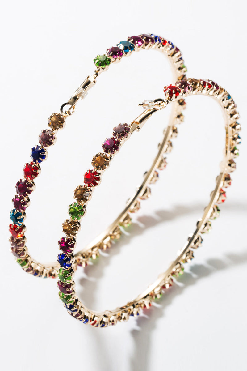 Laden Sie das Bild in den Galerie-Viewer, Bunter Perlen-Creolen-Ohrring