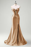 Laden Sie das Bild in den Galerie-Viewer, Glitzer Schwarzes Korsett Perlen Schätzchen Lange Abendkleid