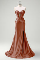 Laden Sie das Bild in den Galerie-Viewer, Glitzer Schwarzes Korsett Perlen Schätzchen Lange Abendkleid