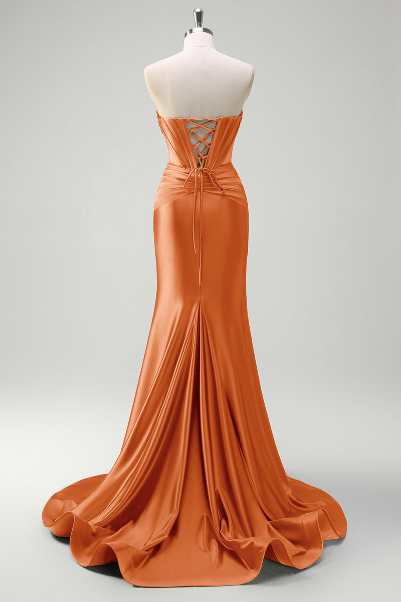 Laden Sie das Bild in den Galerie-Viewer, Glitzer Dunkelgrün Korsett Perlen Schätzchen Lange Abendkleid