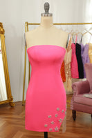 Laden Sie das Bild in den Galerie-Viewer, Rosa Enges Cocktailkleid mit Stern und Fransen