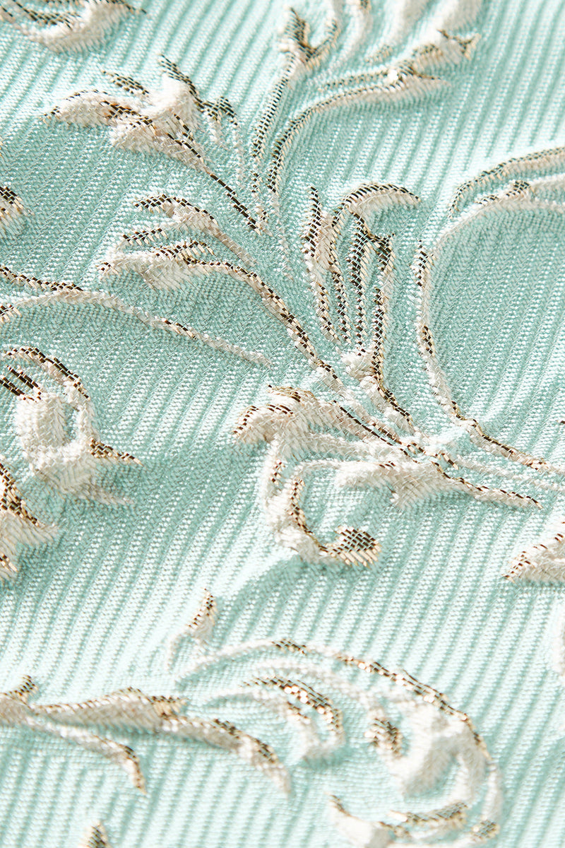 Laden Sie das Bild in den Galerie-Viewer, Hellrosa Schal Ein-Knopf Revers Jacquard 2-Teiliger Herren Ballanzug