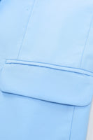 Laden Sie das Bild in den Galerie-Viewer, Spitzenrevers Einreihige Himmelblaue 2-Teiliger Herren-Abendanzug