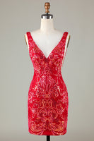 Laden Sie das Bild in den Galerie-Viewer, Lavendelfarbenes, glitzerndes, enges Cocktailkleid mit rückenfreiem Rücken