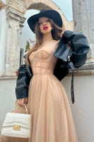 Laden Sie das Bild in den Galerie-Viewer, Khaki Sweetheart Korsett Abendkleid