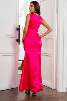 Fuchsia Meerjungfrau Mutter der Braut Kleid