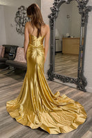 Laden Sie das Bild in den Galerie-Viewer, Fuchsia Meerjungfrau Schatz Langes Abendkleid mit Schlitz