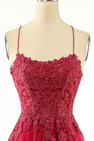 Laden Sie das Bild in den Galerie-Viewer, Lavendel Tüll Lange Abendkleid mit Spitze