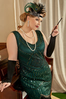 Laden Sie das Bild in den Galerie-Viewer, Schwarz Sechs Stück Halskette Handschuhe 1920er Jahre Party Accessoires