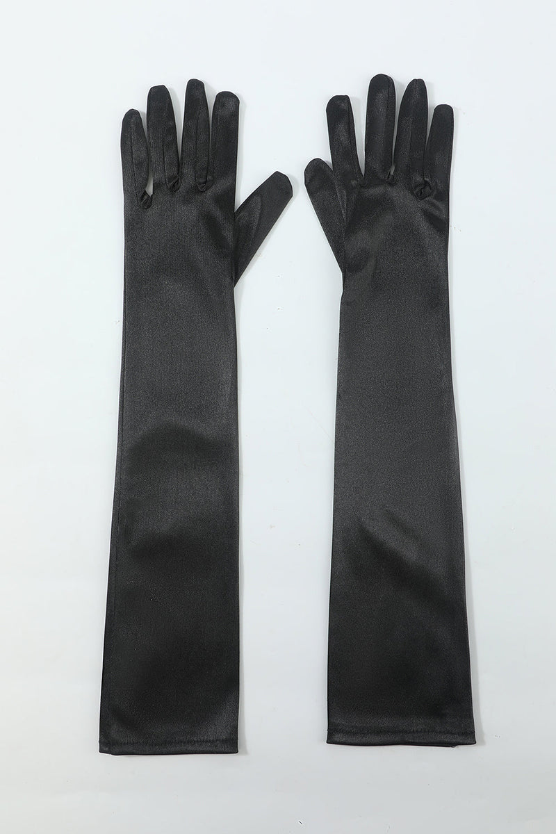 Laden Sie das Bild in den Galerie-Viewer, Schwarzer Kopfstück Drop Ohrringe Fünf Stück 1920er Jahre Accessoires Set