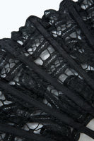 Laden Sie das Bild in den Galerie-Viewer, Elfenbeinfarbener 1920er Jahre hohler Spitzenventilator mit Fransen