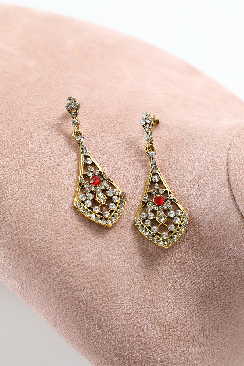 Laden Sie das Bild in den Galerie-Viewer, 1920er Jahre Flapper Schwarz Gold Fünfteiliges Zubehörset