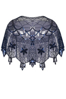 Laden Sie das Bild in den Galerie-Viewer, 1920er Jahre Damenumhang mit goldenen Blumenpailletten