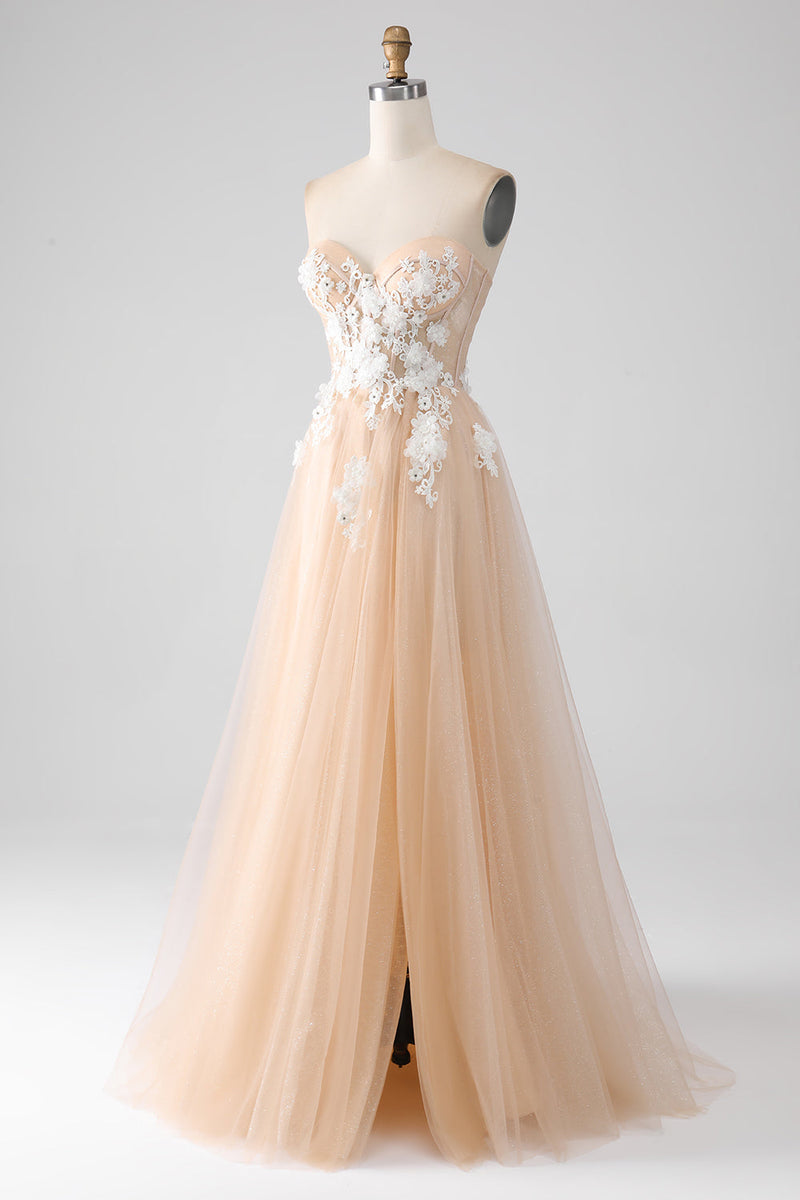Damen Korsett Ballkleid Trägerloses Schwarzes ärmelloses Tüll