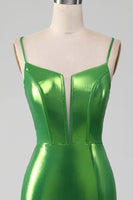 Laden Sie das Bild in den Galerie-Viewer, Glitzerndes, pinkfarbenes Meerjungfrauen-Kleid für den Abschlussball mit Schlitz