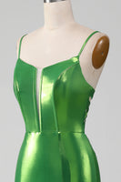 Laden Sie das Bild in den Galerie-Viewer, Glitzerndes, pinkfarbenes Meerjungfrauen-Kleid für den Abschlussball mit Schlitz